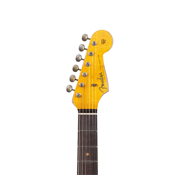 Fender Custom Shop Limited Edition 1959 Stratocaster Super Heavy Relic Aged Black Over Chocolate 3 Ton Sunburst Elektro Gitar